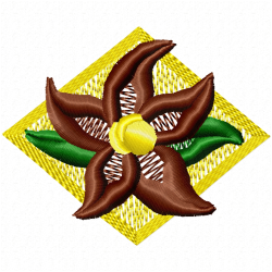 Flowers And Tree Embroidery Design 1